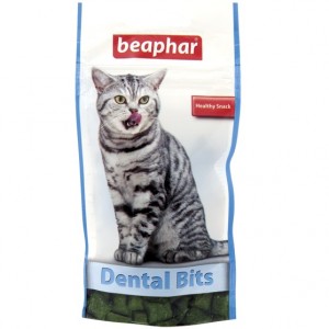 Beaphar Dental Bits vitaminizēts gardums kaķiem Zobu tīrīšana 35g 75 tab